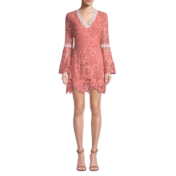 Alexia Admor Ruffled Long Sleeve Lace Dress  NWT - Picture 2 of 6